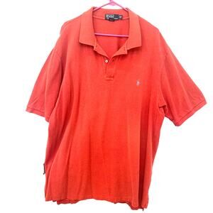 POLO by Ralph Lauren Polo Shirt 3XLT Tall Red Golf Pony Logo 100% Cotton Tennis
